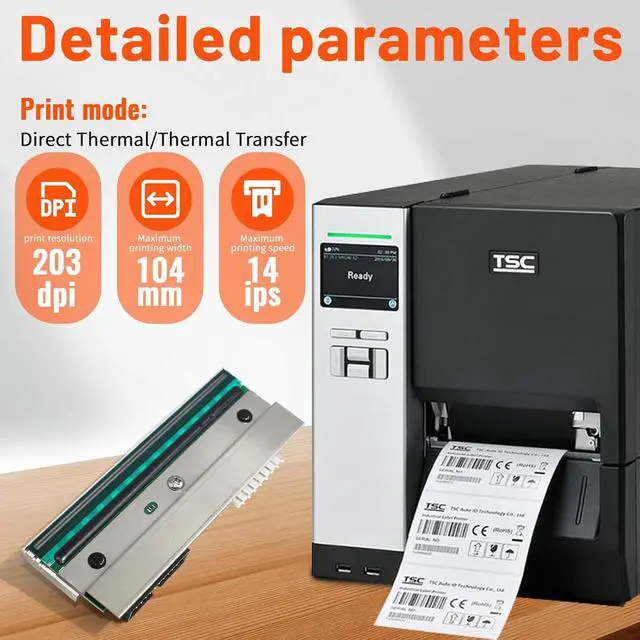Alt view image 4 of 7 - GETPARTS 98-0600022-00LF New Printhead for TSC MH240 MH241 MU241 Thermal Label Printer OEM Replacement 203dpi PH-MH241-0001