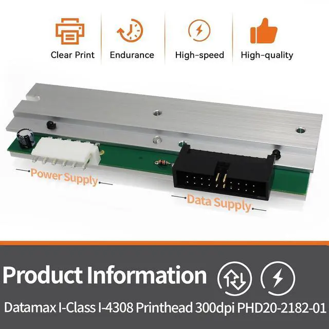 Alt view image 5 of 6 - GETPARTS PHD20-2182-01 New Printhead for Datamax I-Class I-4308 A-4310 Thermal Barcode Printer OEM Replacement 300dpi