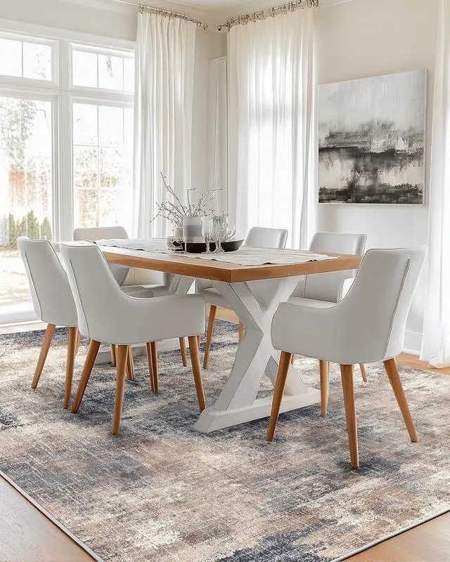 Alt view image 2 of 7 - 6x9 Area Rugs for Living Room, Modern Abstract Washable Rug with Non-Slip Backing & Low Pile Indoor Carpet for Nursery Room, Bedroom and Dinning Room, Brown