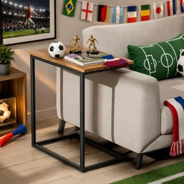Alt view image 6 of 7 - Pipishell Bamboo Shoe Rack Bench + C-Shaped End Table Bundle, 3-Tier Entryway Organizer & Sofa Side Table for Bedroom, Living Room & Small Spaces