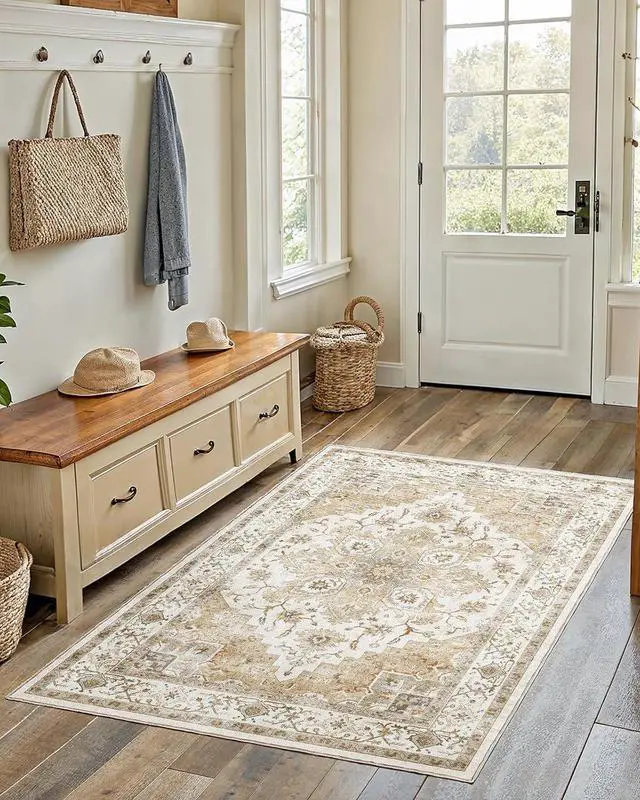 Alt view image 3 of 7 - AMADA HOMEFURNISHING 8x10 and 4x6 Area Rugs Buying Together, Soft, Machine Washable, Stain-Resistant, Low-Profile Indoor Area Rugs with Non-Slip Backing & Durable Edge Binding