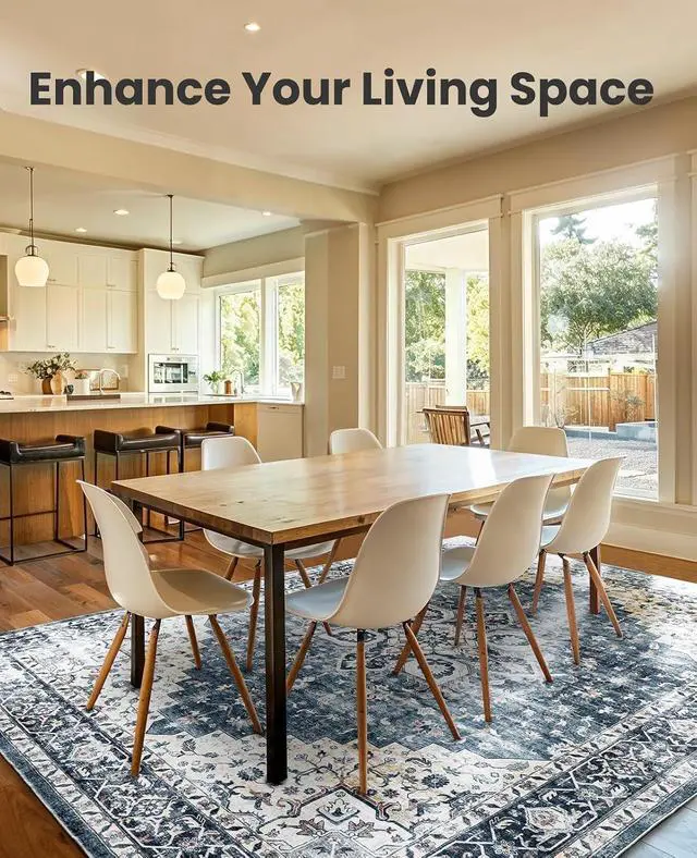 Alt view image 7 of 7 - AMADA HOMEFURNISHING 5x7 Area Rugs, Washable Living Room Rug Low-Profile with Non-Slip Backing & Durable Edge Binding, Vintage 5x7 Rugs for Living Room, Bedroom, Dinning Room