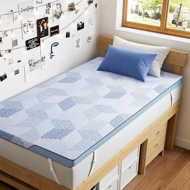 Main image of PERLECARE 3 Inch Twin Medium-Firm Memory Foam Mattress Topper, CertiPUR-US®, Cooling Bamboo Cover, Removable&Washable, Oeko-Tex Certified