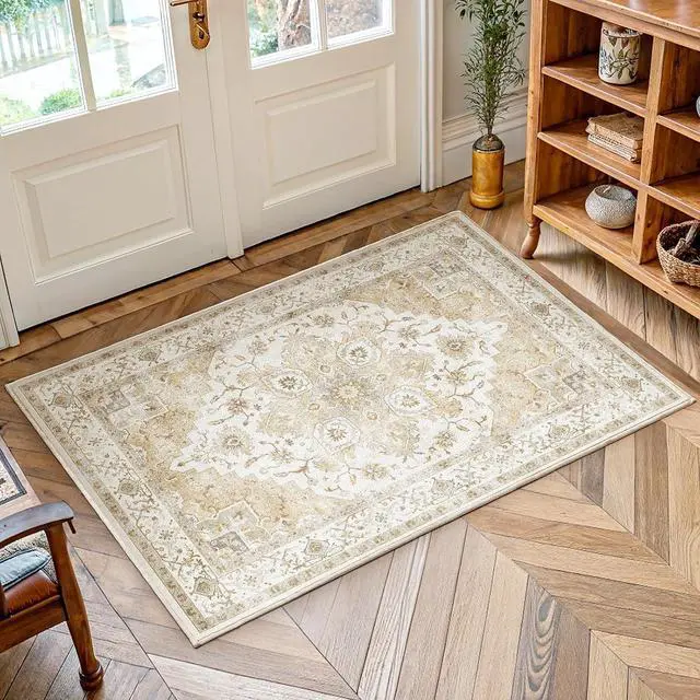 Alt view image 3 of 7 - AMADA HOMEFURNISHING 8x10 and 2x4 Area Rugs Buying Together, Soft, Machine Washable, Stain-Resistant, Low-Profile Indoor Area Rugs with Non-Slip Backing & Durable Edge Binding