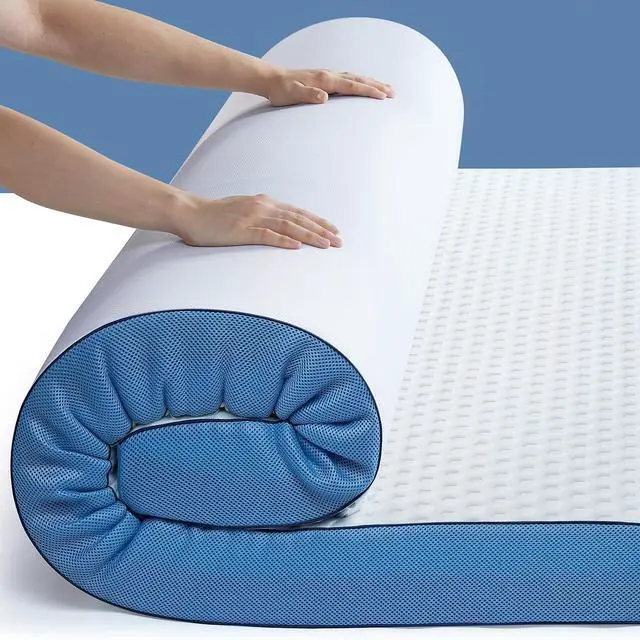 Main image of PERLECARE 3 Inch Firm Mattress Topper Full Size, Cooling Gel-Infused & Bamboo Charcoal Memory Foam Bed Topper for Pressure Relief, High-Density Mattress Pad with Removable Cover