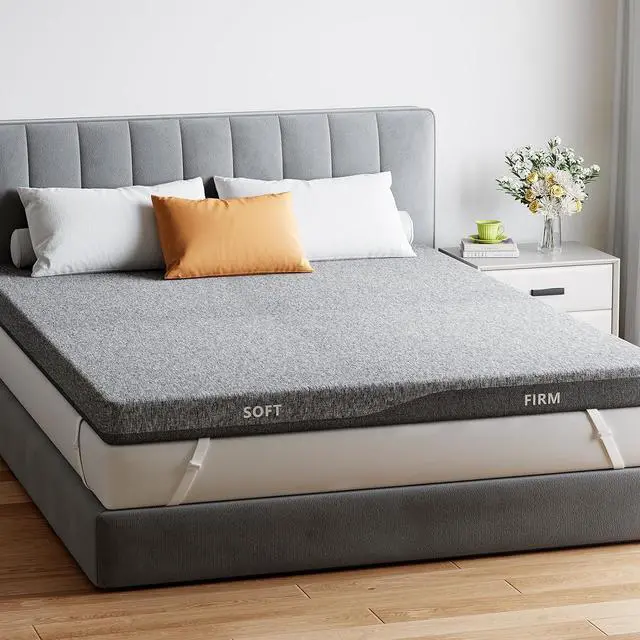 Main image of PERLECARE Dual Firmness Mattress Topper California King Size, 3 Inch Split Soft & Firm Mattress Topper for Pressure Relief & Back Pain, Non-Slip & Removable, CertiPUR-US Certified