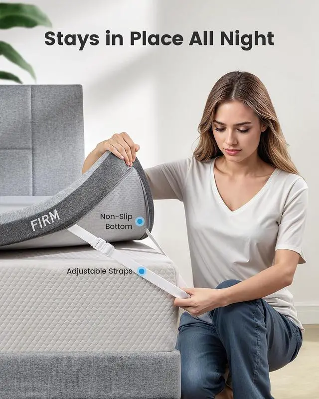 Alt view image 7 of 7 - PERLECARE Dual Firmness Mattress Topper California King Size, 3 Inch Split Soft & Firm Mattress Topper for Pressure Relief & Back Pain, Non-Slip & Removable, CertiPUR-US Certified