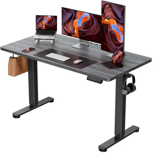 Main image of ErGear Height Adjustable Electric Standing Desk, 48 x 24 Inches Sit Stand up Desk, Memory Computer Home Office Desk, Grey