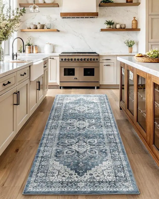 Alt view image 3 of 7 - AMADA HOMEFURNISHING 9x12 and 2.7x8 Area Rugs Buying Together, Soft, Machine Washable, Stain-Resistant, Low-Profile Indoor Area Rugs with Non-Slip Backing & Durable Edge Binding