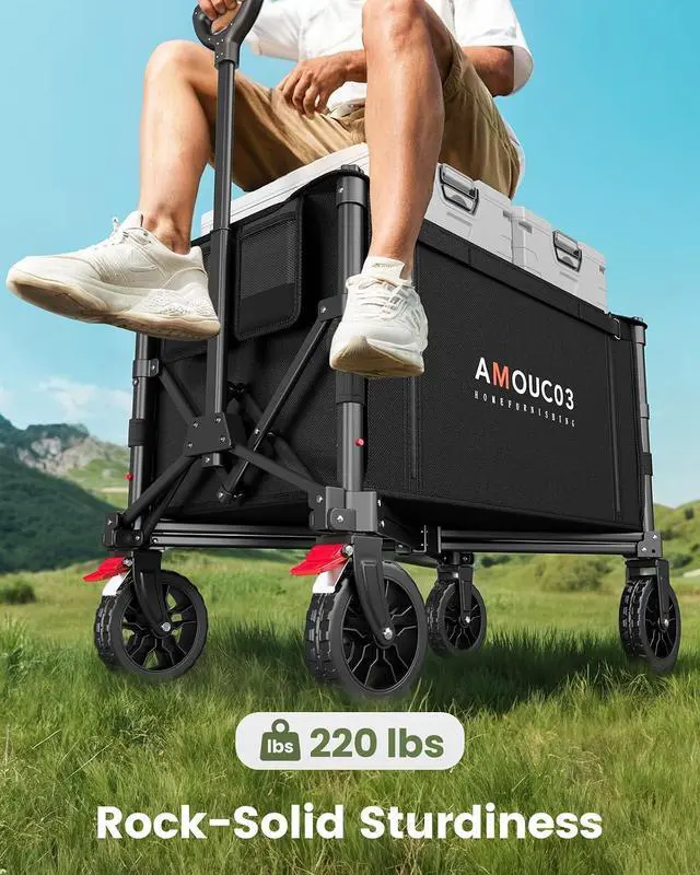 Alt view image 2 of 7 - AMADA HOMEFURNISHING Wagon Cart Foldable