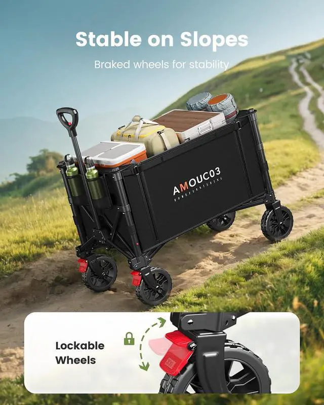 Alt view image 5 of 7 - AMADA HOMEFURNISHING Wagon Cart Foldable