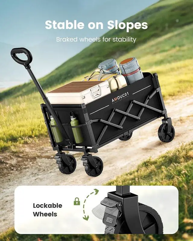 Alt view image 7 of 7 - AMADA HOMEFURNISHING Wagon Cart Foldable