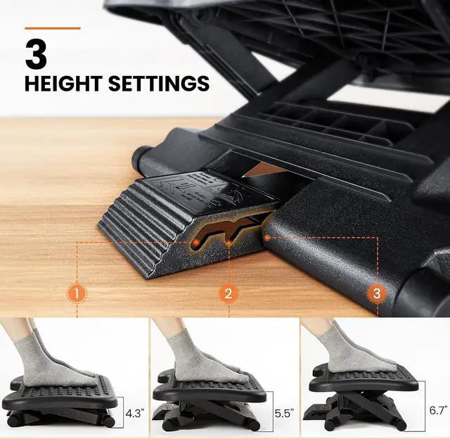 Alt view image 6 of 7 - ErGear Drafting Chair, Under Desk Foot Rest
