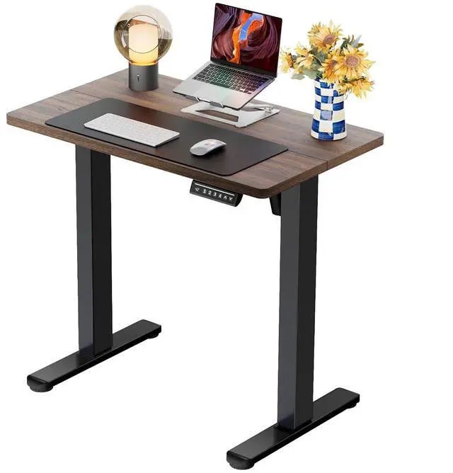 Main image of ErGear Height Adjustable Electric Standing Desk, 32 x 19 Inches Sit Stand up Desk, Memory Computer Home Office Desk, Dark Walnut