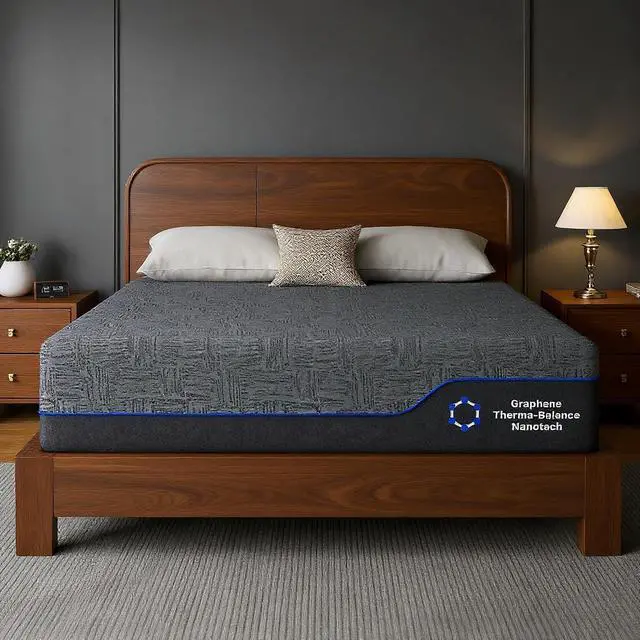 Main image of PERLECARE Queen Mattress, 10 Inch Queen Hybrid Mattress in a Box, Upgrade Graphene Fabric, Medium Firm, Pressure Relief, Breathable Comfort and Durable, CertiPUR-US Certified
