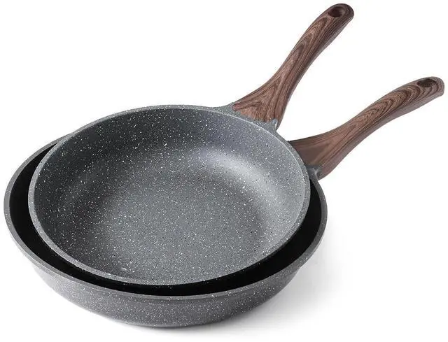 Main image of Nonstick Frying Pan Skillets, Swiss Granite Coating Omelette Pans, Healthy Cookware Chef's Pans, Free of Intentionally Added PFOA (10+12 Inch)