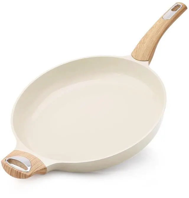 Main image of Ceramic Nonstick Frying Pan Skillet 12.5Inch Non Stick Pan with Ergonomic Handle, Non-toxic Healthy Large Cooking Chef's Pan, Free of Intentionally Added PFOA/PFAS/PTFE, Induction Compatible