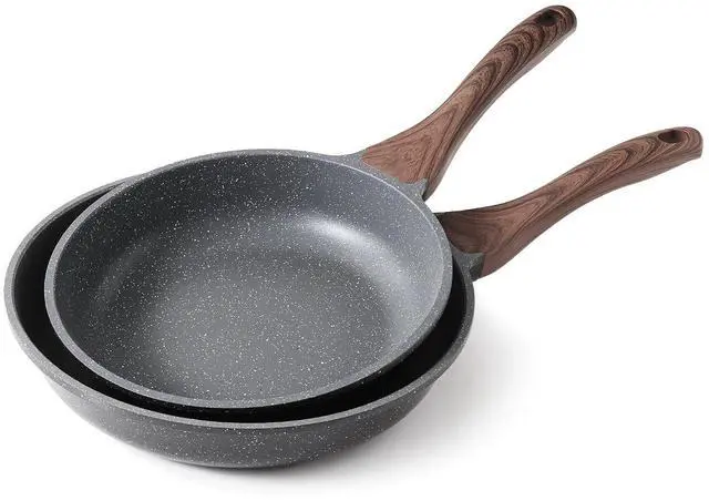 Main image of Nonstick Frying Pan Skillets, Swiss Granite Coating Omelette Pans, Healthy Cookware Chef's Pans, Free of Intentionally Added PFOA (9.5+11 Inch)