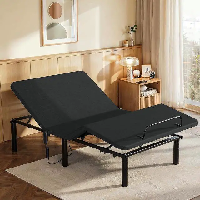 Main image of AMADA HOMEFURNISHING Adjustable Bed Frame Twin XL, Independent Head and Foot Incline, Quiet Motor, Adjustable Bed with Stay-Put Wired Remote Control, 4 Bed Height Options, Easy Assembly