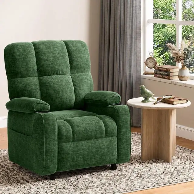 Main image of Pipishell Power Recliner Chair for Adults, One-Touch Synchronized Reclining, Oeko-TEX Chenille Fabric Electric Recliner with USB Ports, Cup Holder & Side Pockets, for Living Room & Bedroom
