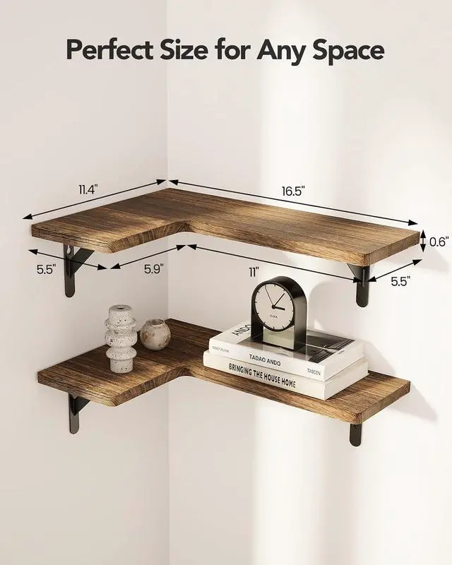 Alt view image 2 of 7 - AMADA HOMEFURNISHING Floating Shelves, Shelves for Wall Decor