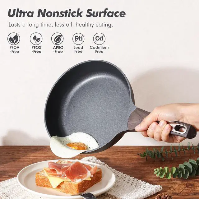 Alt view image 2 of 7 - 14 Pcs Pots and Pans Set Non stick,Non toxic Healthy Induction Cookware Sets,1.5 Quart Nonstick Sauce Pan with Lid,Induction Comptable, PFOA Free