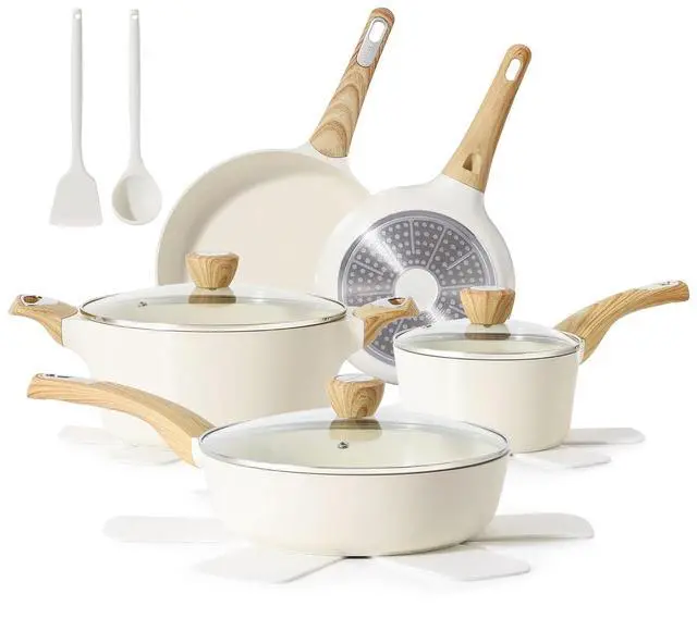 Main image of Ceramic Cookware Sets, Pots and Pans Set Non stick, 14 Piece Induction Cookware, Non toxic Healthy Non Stick Kitchen Cooking Set, with Frying Pans Set, PFAS PTFE PFOA PFOS Free