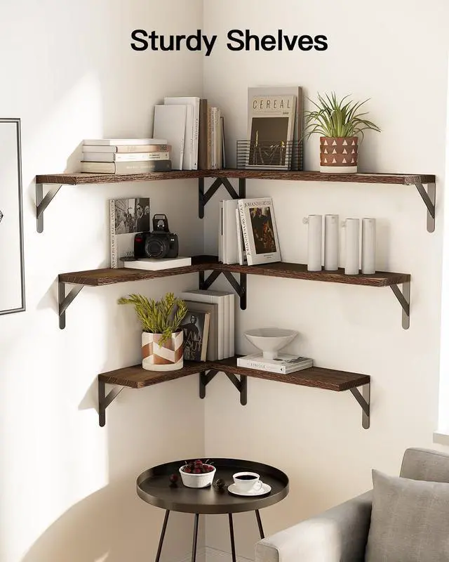 Alt view image 2 of 7 - AMADA HOMEFURNISHING Wall Shelves Set of 10, Floating Shelves for Wall, Shelves for Room