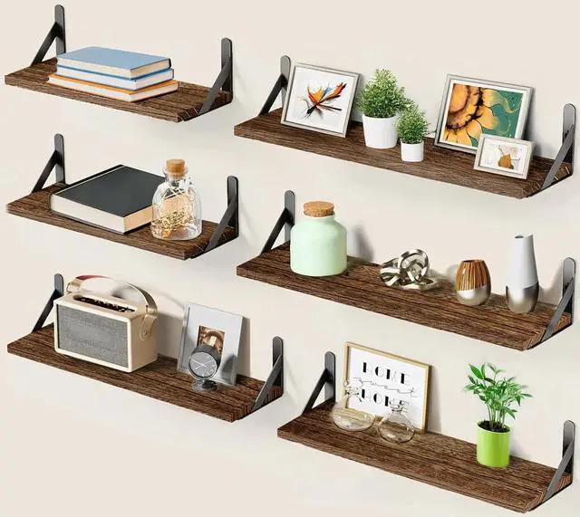 Main image of AMADA HOMEFURNISHING Wall Shelves Set of 10, Floating Shelves for Wall, Shelves for Room