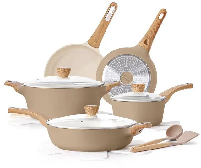 Main image of Ceramic Pots and Pans Set Nonstick, Kitchen Cookware Sets, 14-Piece Induction Cookware, Non-toxic Healthy Non Stick Cooking Set, with Frying Pans Set, PFAS PTFE PFOA PFOS Free