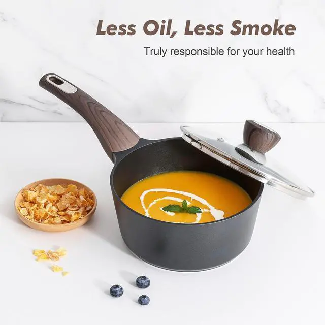 Alt view image 7 of 7 - Pots and Pans Set Nonstick, 20 Pcs Induction Cookware Sets, Non-toxic Healthy Non Stick Kitchen Cooking Set with Stay-Cool Handles, PFOA PFOS Free, Black