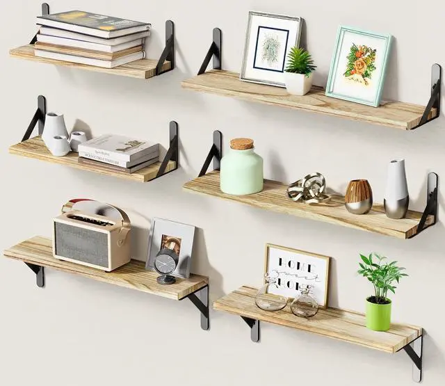 Main image of AMADA HOMEFURNISHING Wall Shelves Set of 10, Floating Shelves for Wall, Shelves for Room Wall