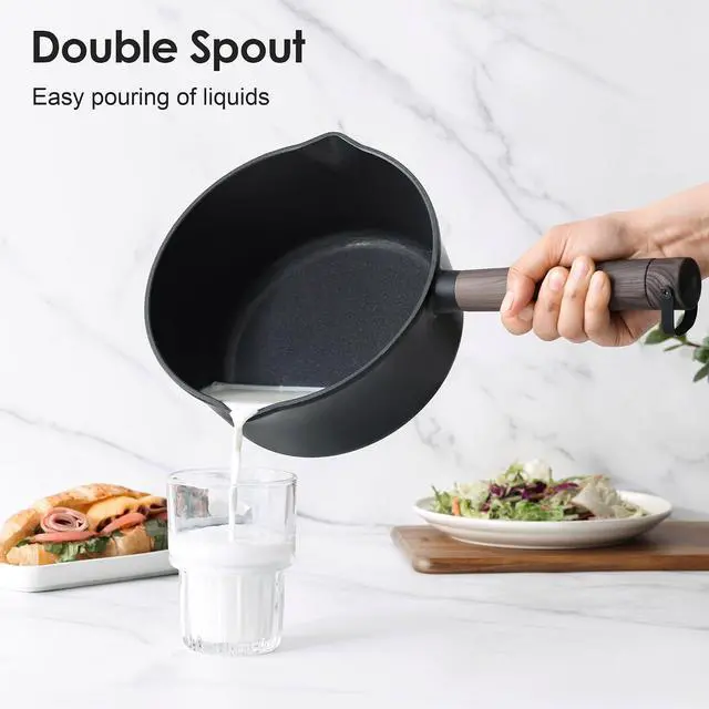 Alt view image 7 of 7 - 14 Pcs Pots and Pans Set Non stick, Non toxic Healthy Cookware Set, Induction Kitchen Cooking Set, PFOA/PFOS Free, Black