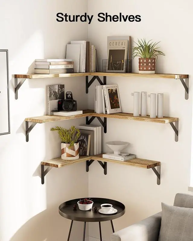 Alt view image 2 of 7 - AMADA HOMEFURNISHING Wall Shelves Set of 10, Floating Shelves for Wall, Shelves for Room Wall