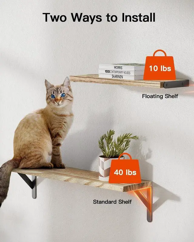 Alt view image 5 of 7 - AMADA HOMEFURNISHING Wall Shelves Set of 10, Floating Shelves for Wall, Shelves for Room Wall