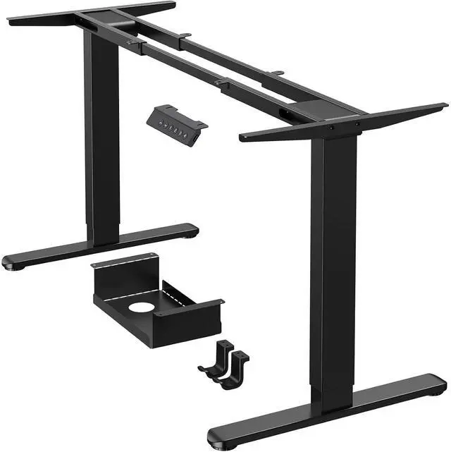Main image of ErGear Dual Motor Standing Desk Frame, Electric Adjustable Legs Compatible Desktop Size 44-90, 264 lbs Weight Capacity, 4 Memory Height Settings Stand up Desks Base, Black Frame Only