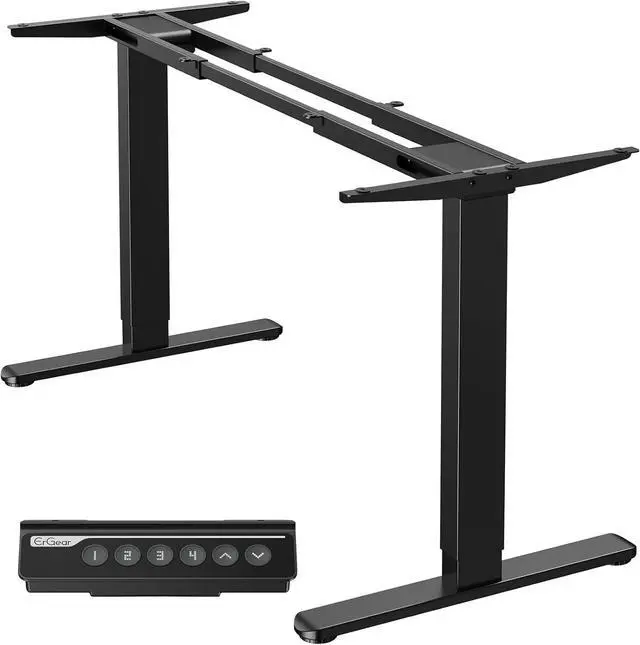 Alt view image 7 of 7 - ErGear Dual Motor Standing Desk Frame, Electric Adjustable Legs Compatible Desktop Size 44-90, 264 lbs Weight Capacity, 4 Memory Height Settings Stand up Desks Base, Black Frame Only