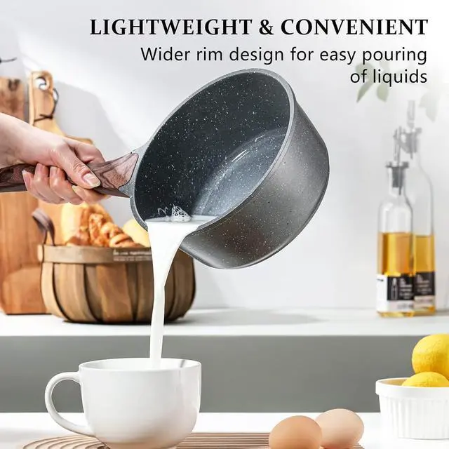 Alt view image 4 of 6 - Sauce Pan Bakelite Handle Replacement Only Compatible with 2.6 QT Saucepan with lid Gray
