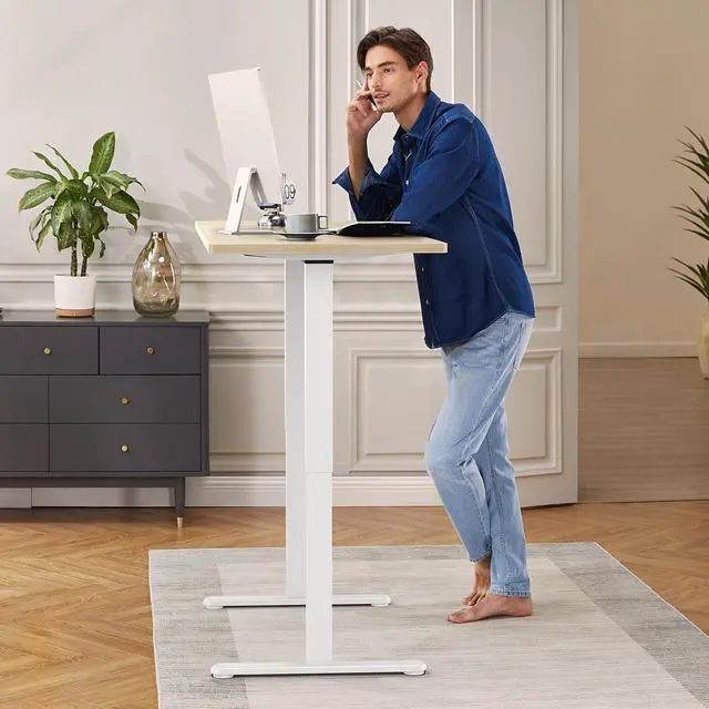 Alt view image 2 of 7 - ErGear Dual Motor Standing Desk Frame, Electric Adjustable Legs Compatible Desktop Size 44-90, 264 lbs Weight Capacity, 4 Memory Height Settings Stand up Desks Base, White Frame Only