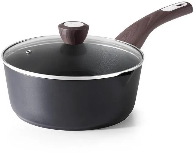 Main image of Nonstick Sauce Pan with Lid, 3.0 Quart Saucepan with Double Spout, Multipurpose Large Cooking Pot, Non toxic Kitchen Sauce Pot, Non stick Saucier Pan, Induction Comptable, PFOA Free