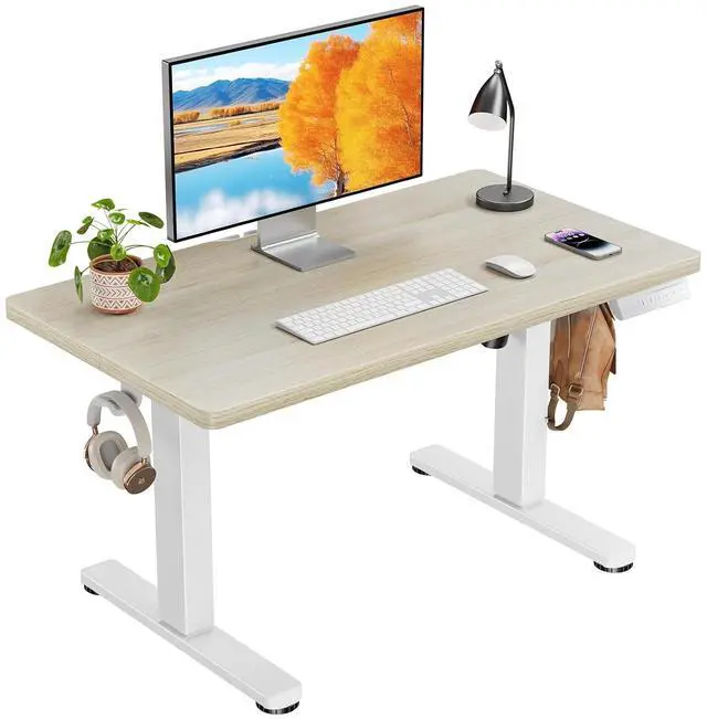 Main image of ErGear Low Height Adjustable Desk, Lifts 18.9-28.4 Inches, 35 X 20 Inches Electric Standing Desk for Kids, 4 Height Memory Settings & Storage Hooks, Home Office Computer Table & Study Desk, Natural