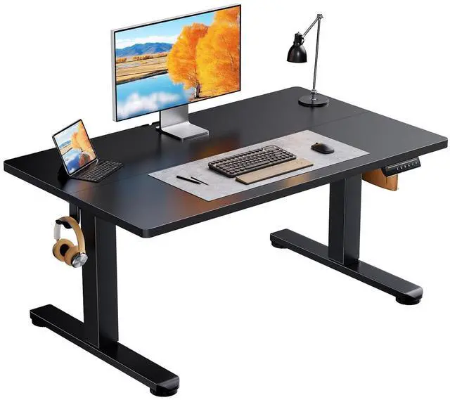 Main image of ErGear Low Height Adjustable Desk, Lifts 18.9-28.4 Inches, 40 X 24 Inches Electric Standing Desk for Kids, 4 Height Memory Settings & Storage Hooks, Home Office Computer Table & Study Desk, Black