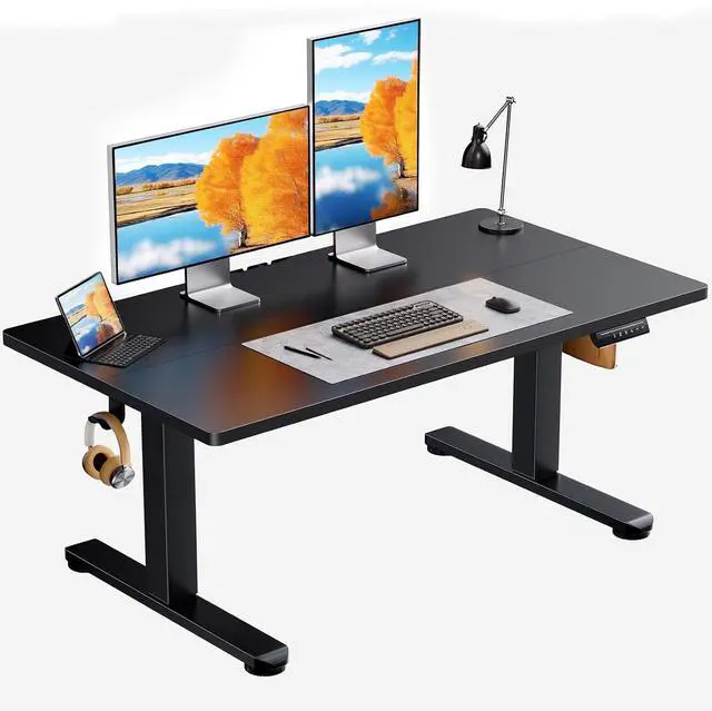 Main image of ErGear Low Height Adjustable Desk, Lifts 18.9-28.4 Inches, 48 X 24 Inches Electric Standing Desk for Kids, 4 Height Memory Settings & Storage Hooks, Home Office Computer Table & Study Desk, Black
