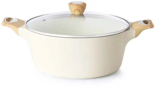 Alt view image 2 of 7 - Ceramic Nonstick Cookware Set 17 Piece, includes 6.6 Quarts Ceramic Nonstick Stock Pot with Lid