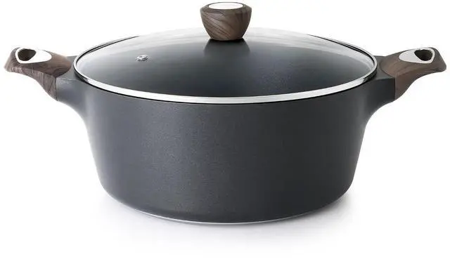 Alt view image 2 of 7 - Nonstick Frying Pan Skillet with Lid, Non Stick Omelette Pans 9.5inch, Healthy 6.6QT Soup Pot with Cover, Free of Intentionally Added PFOA/PFOS, Induction Compatible