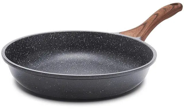 Main image of Nonstick Frying Pan Skillet, 12 Inch Omelette Pan with Swiss Granite Coating, Healthy Induction Cookware Chef's Pan, PFOA Free