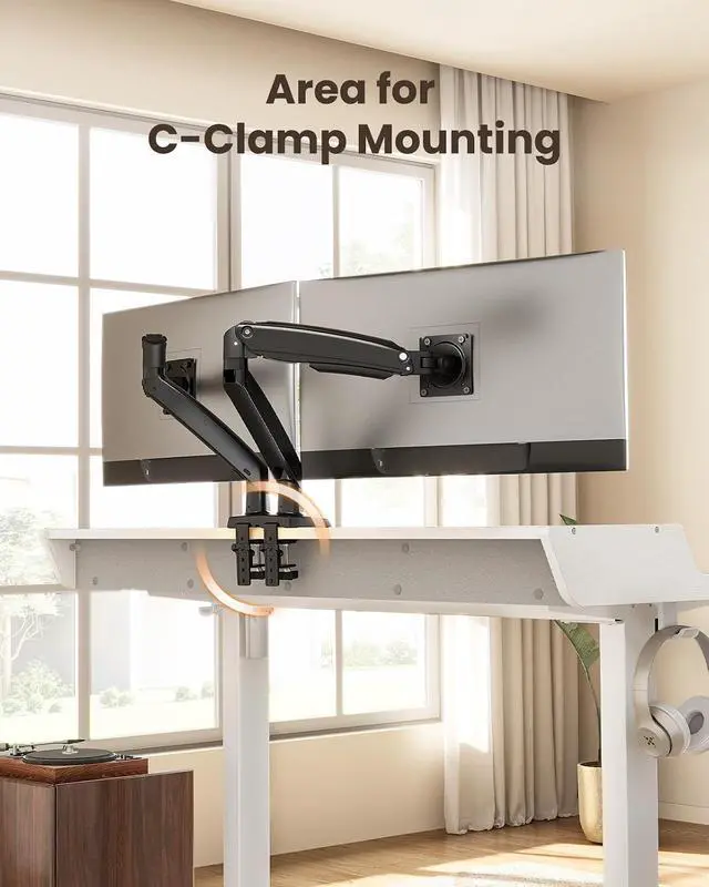 Alt view image 6 of 7 - ErGear Electric Standing Desk with Drawers, 55 x 28 Gaming Table Compatible Monitor Stand, Stand up Desks, Home Office Height-Adjustable Desk with Storage Shelf, 4 Preset Heights, White