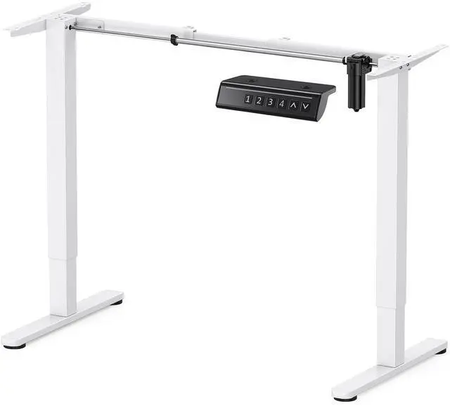 Main image of ErGear Electric Standing Desk Legs, 4 Memory Height Settings Height Adjustable Desk Frame, Sit Stand Table Legs Up to 47.2", Ergonomic Stand up Converter Base Workstation, White Frame Only