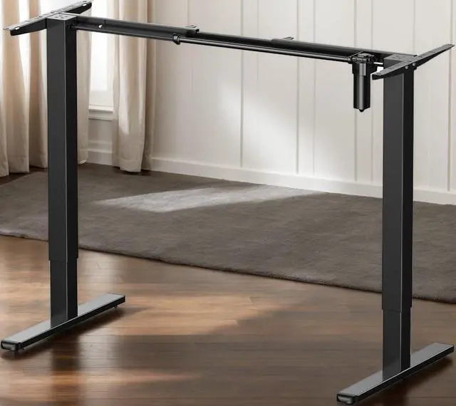 Alt view image 7 of 7 - ErGear Electric Standing Desk Legs, 4 Memory Height Settings Height Adjustable Desk Frame, Sit Stand Table Legs Up to 47.2", Ergonomic Stand up Converter Base Workstation, Black Frame Only