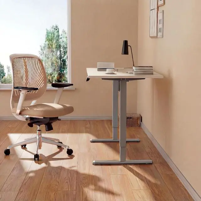Alt view image 2 of 7 - ErGear Electric Stand up Desk Frame,4 Memory Height Settings Height Adjustable Table Legs, Sit Stand Desk Frame Up to 47.2" , Ergonomic Standing Desk Base Workstation, Grey Frame Only